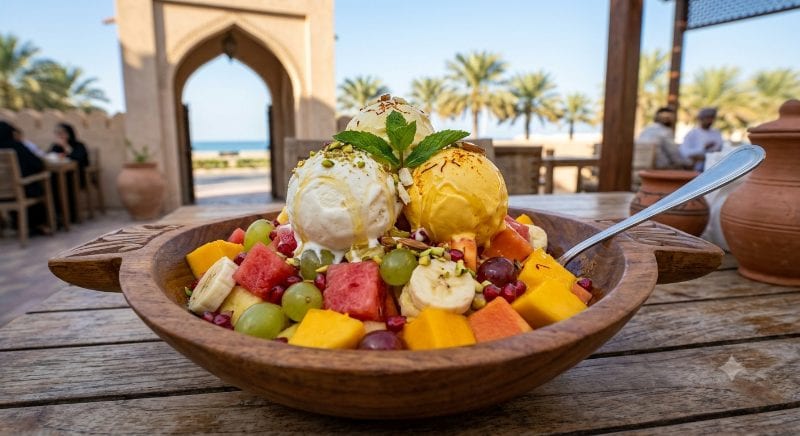 Fruit Salad with Ice Cream
