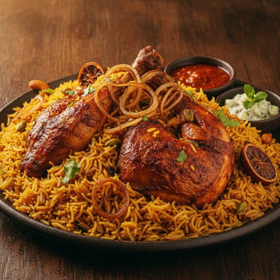 Hyderabadi Chicken Majboos